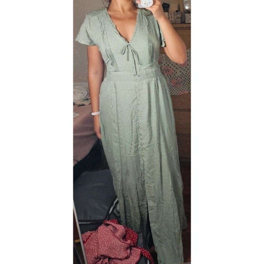 NWT Green Lulu Maxi Dress Size M - Picture 3 of 3